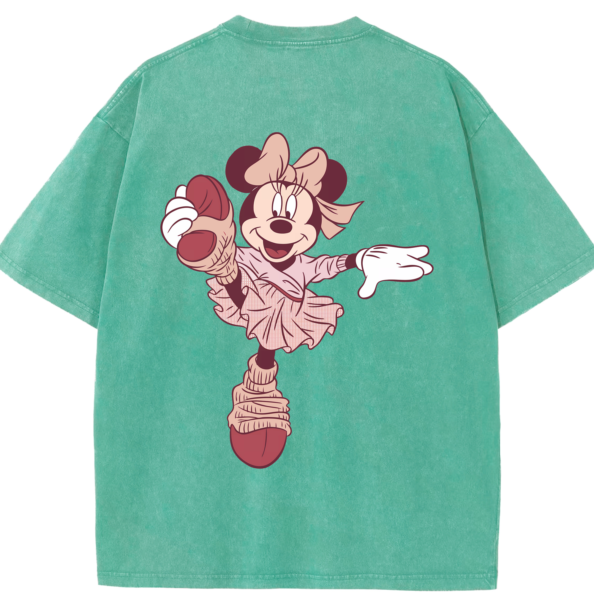 （画像用） ミッキーマウス Mickey Mouse 綿100% ヴィンテージ風 半袖Tシャツ（背面プリント）